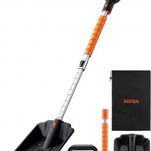 Extendable Snow Shovel with Thickened Aluminum Handle and Blade