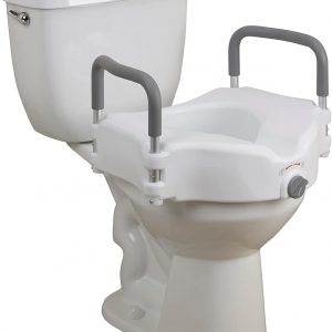 Raised Toilet Seat with Removable Padded Arms